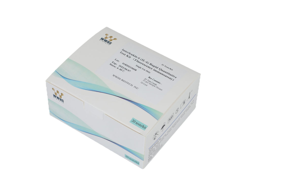 A determinação IL-6 quantitativa do CE de FIA Rapid Test Kits da precisão alta de Interleukin-6 POCT aprovou por NIR-1000 seco